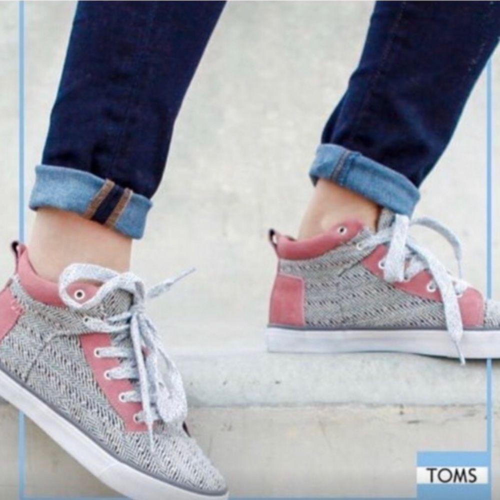 TOMS‎ Herringbone Suede Camila High-Top Sneaker